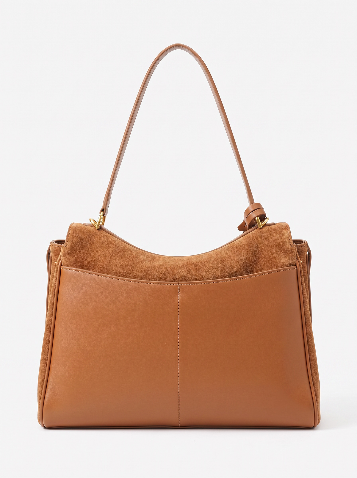 ( PRE ORDER ) E-IRLOOM L - caramel suede luxury top handle Handbag