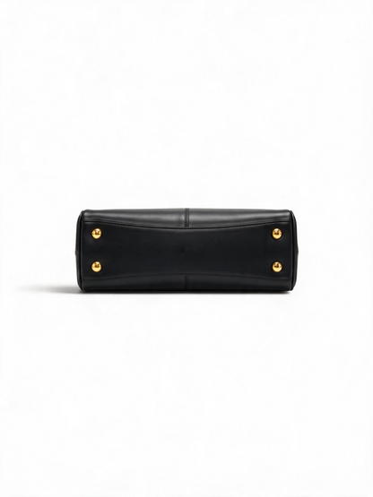 (PRE ORDER ) E-IRLOOM L - Black Genuine Leather luxury top handle Handbag