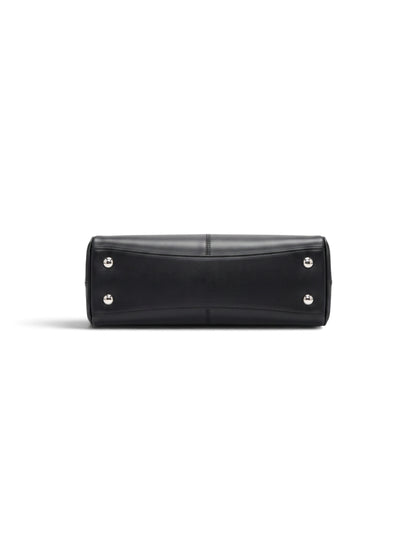 (PRE ORDER )E-IRLOOM XL - Black Genuine Leather luxury top handle Handbag