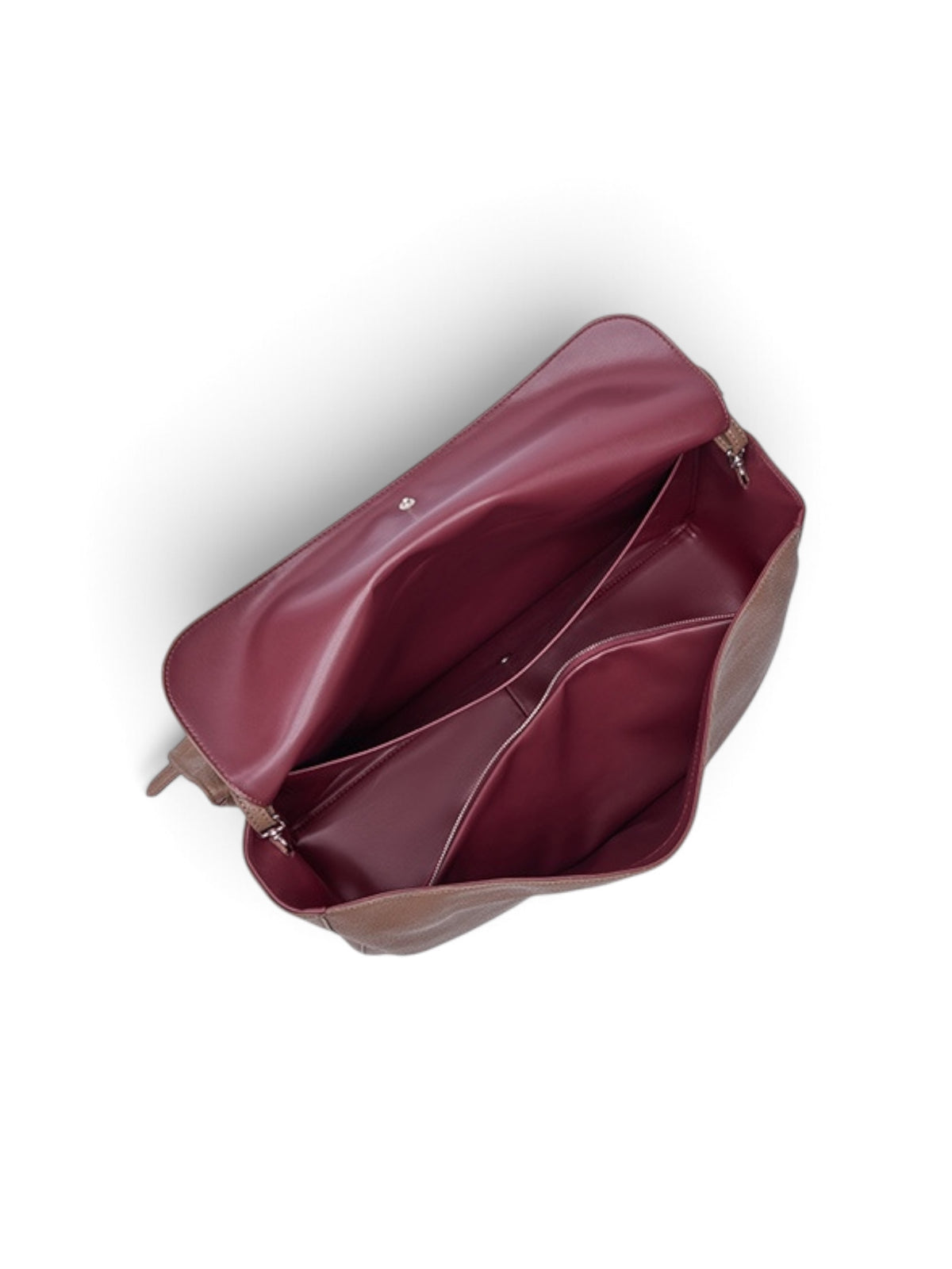 THE BELISSIMA — Genuine Top-Grain Leather Shoulder Bag in wine/Burgundy