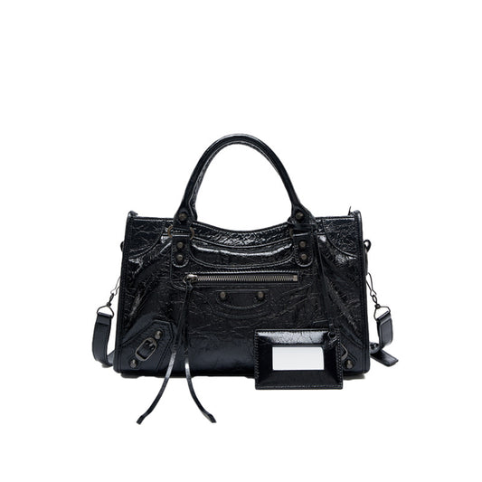 ETERNAL L— Luxury Treated Genuine Leather city top handle Handbag