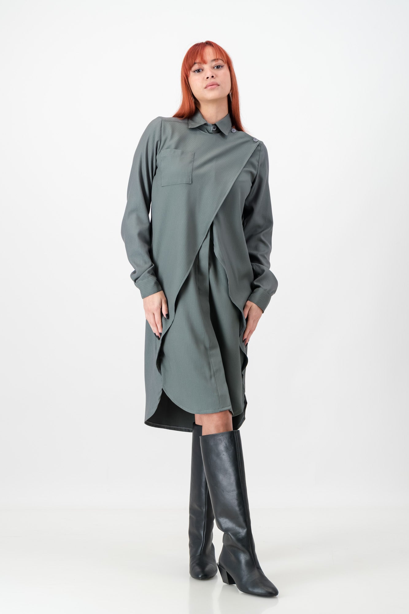CHRISTINA - grey pin stripe