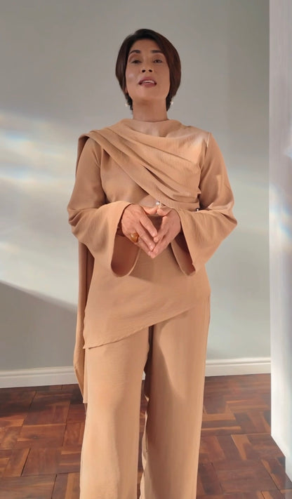 KELLY SET  - caramel beige