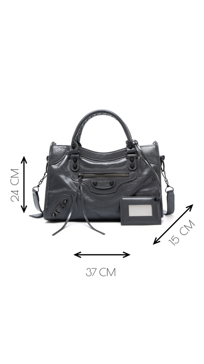 ETERNAL L— Luxury Treated Genuine Leather city top handle Handbag