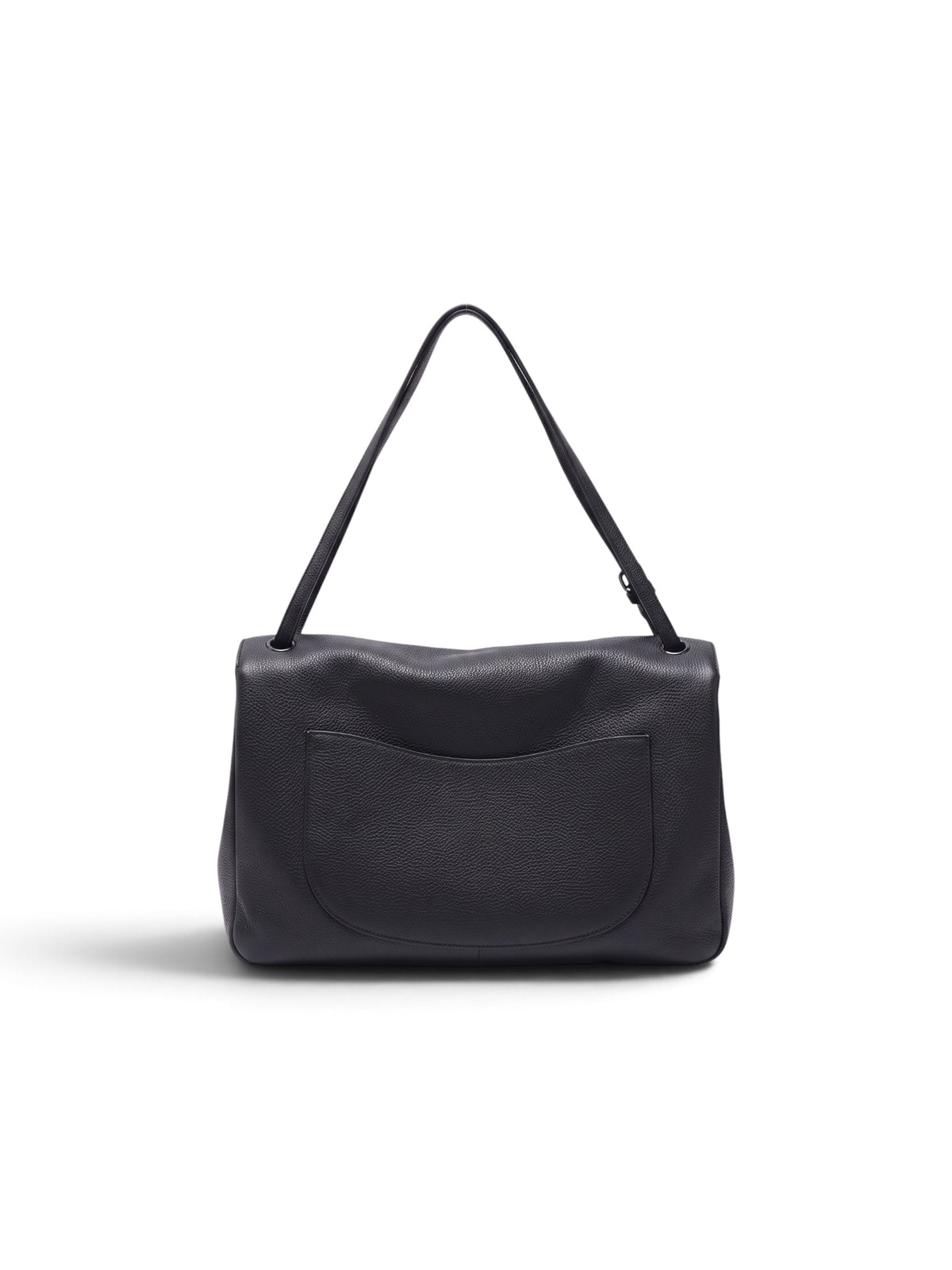 THE BELISSIMA — Genuine Top-Grain Leather Shoulder Bag in black