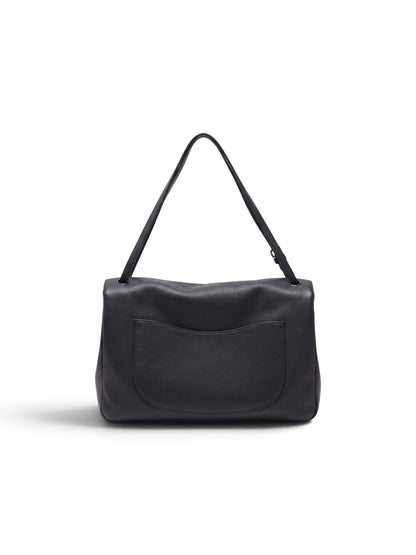 THE BELISSIMA — Genuine Top-Grain Leather Shoulder Bag in black
