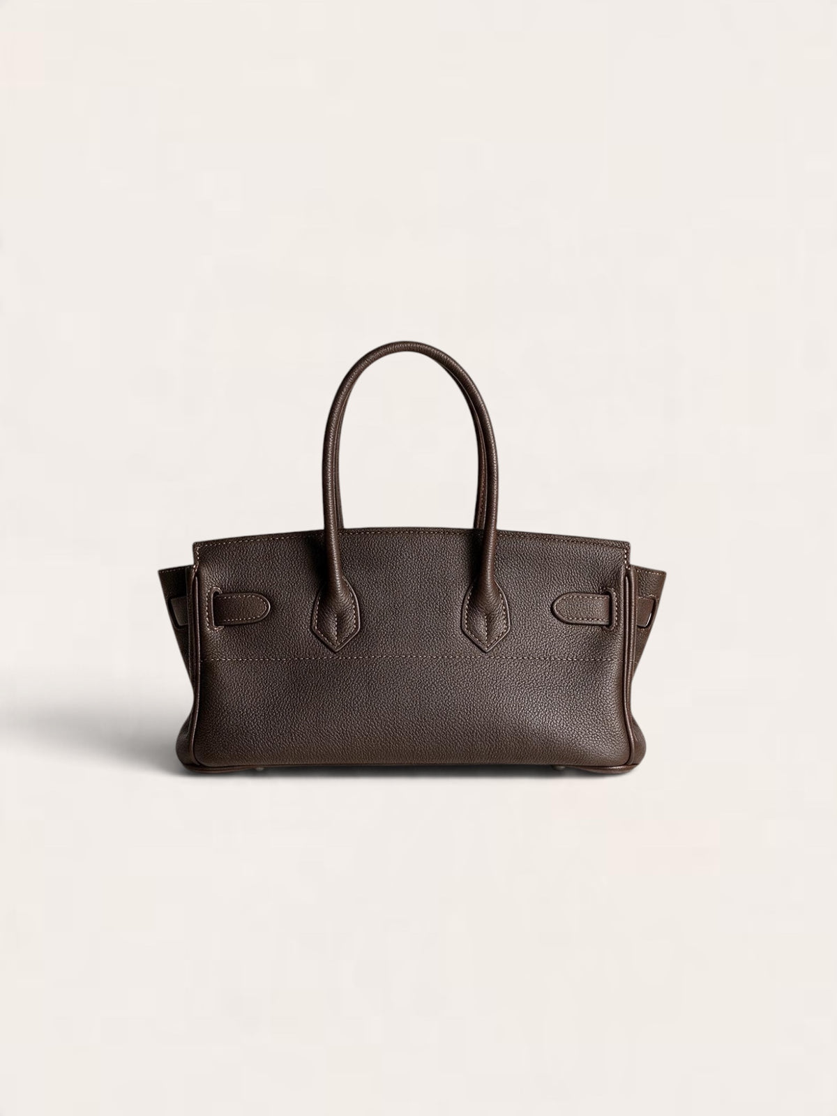 The Legacy — brown Top-Grain Togo Leather Shoulder Bag