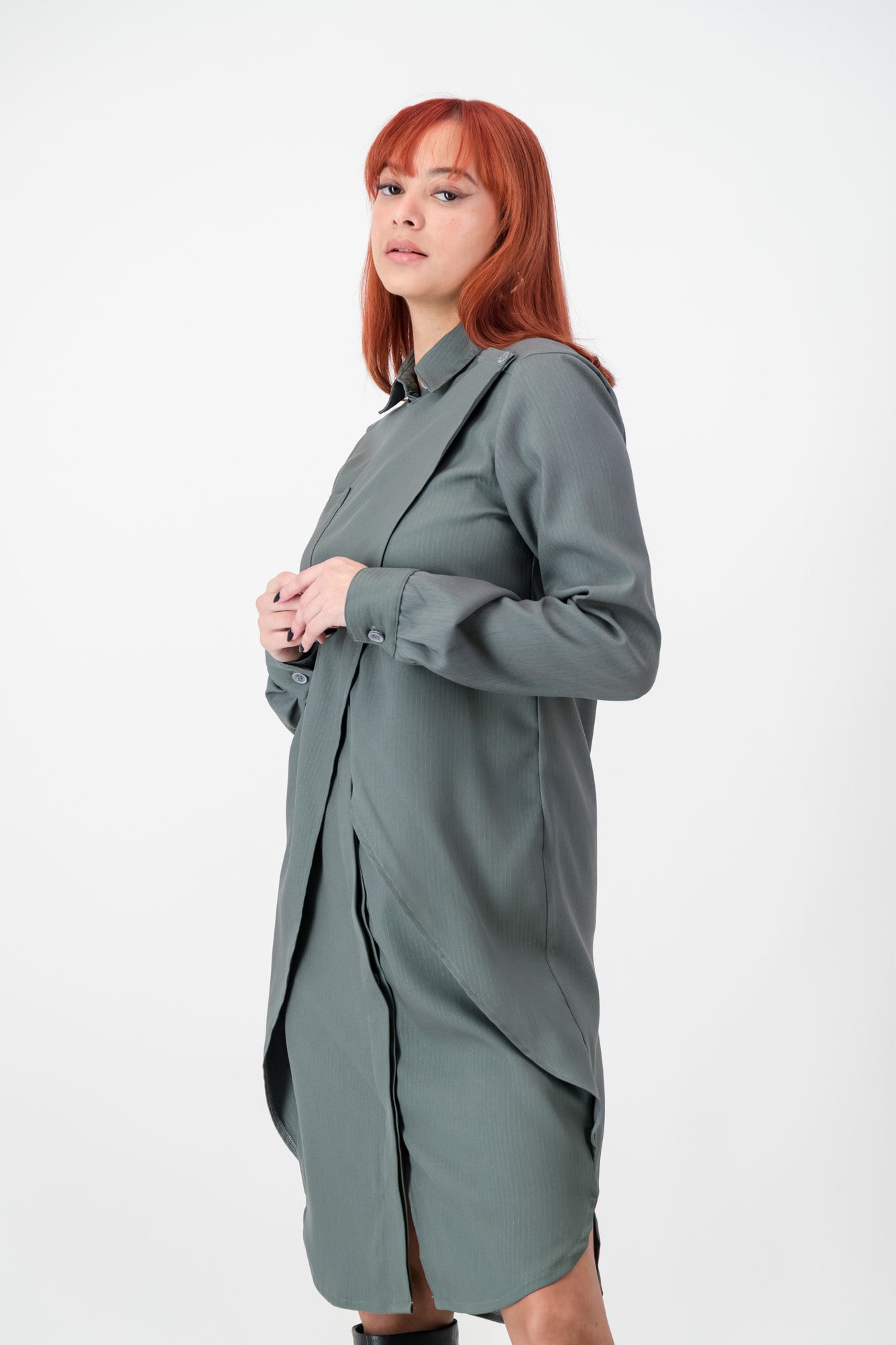 CHRISTINA - grey pin stripe