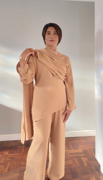 KELLY SET  - caramel beige