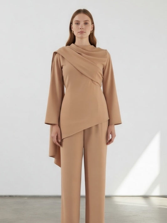 KELLY SET  - caramel beige