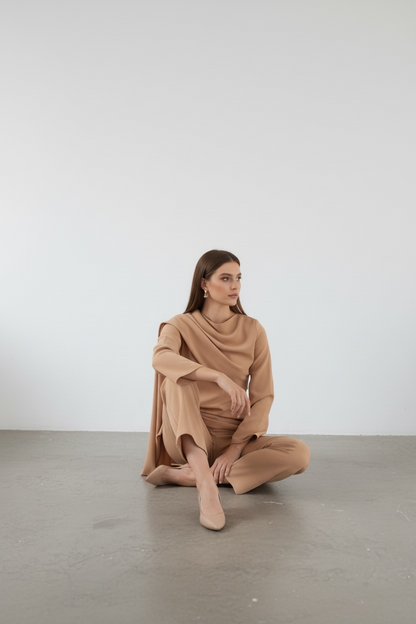 KELLY SET  - caramel beige