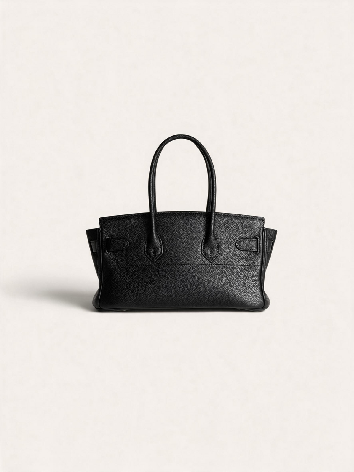The Legacy —  Black Top-Grain Togo Leather Shoulder Bag