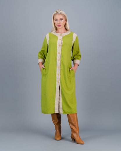 DEMI  -  chartreuse and stone