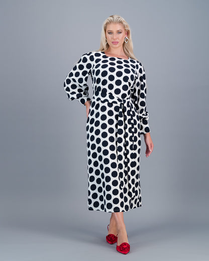SAMANTHA LS-  dark navy and white