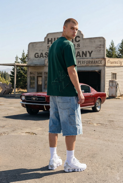 H T-SHIRT- pine green