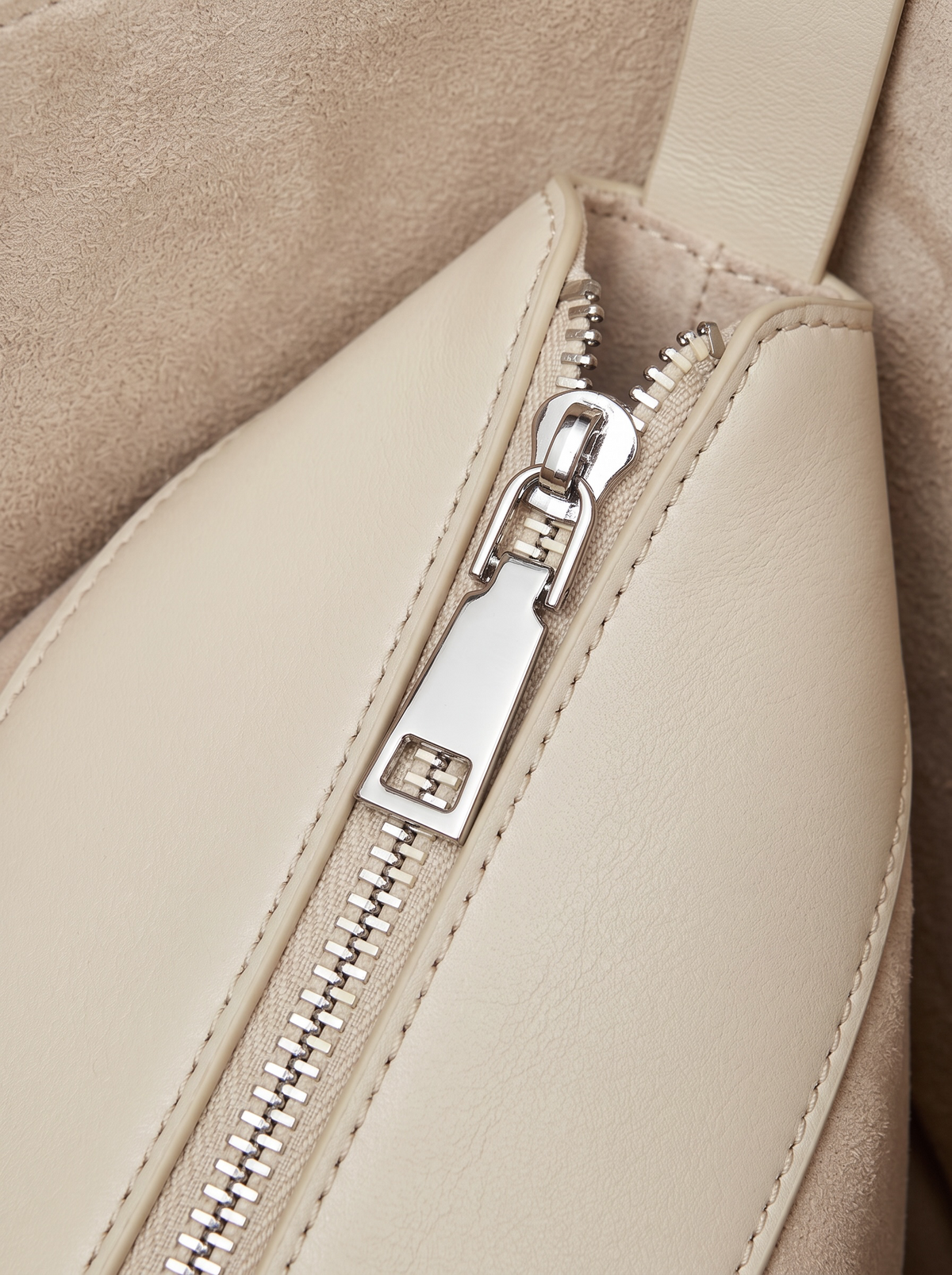 HEIR - cream woven embossed split Leather tote Handbag