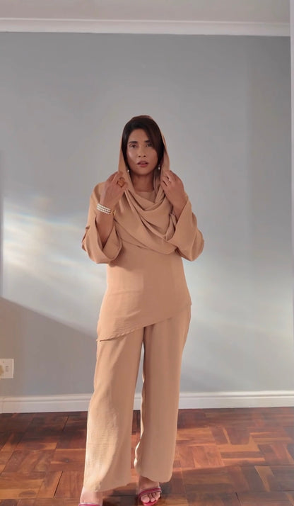 KELLY SET  - caramel beige