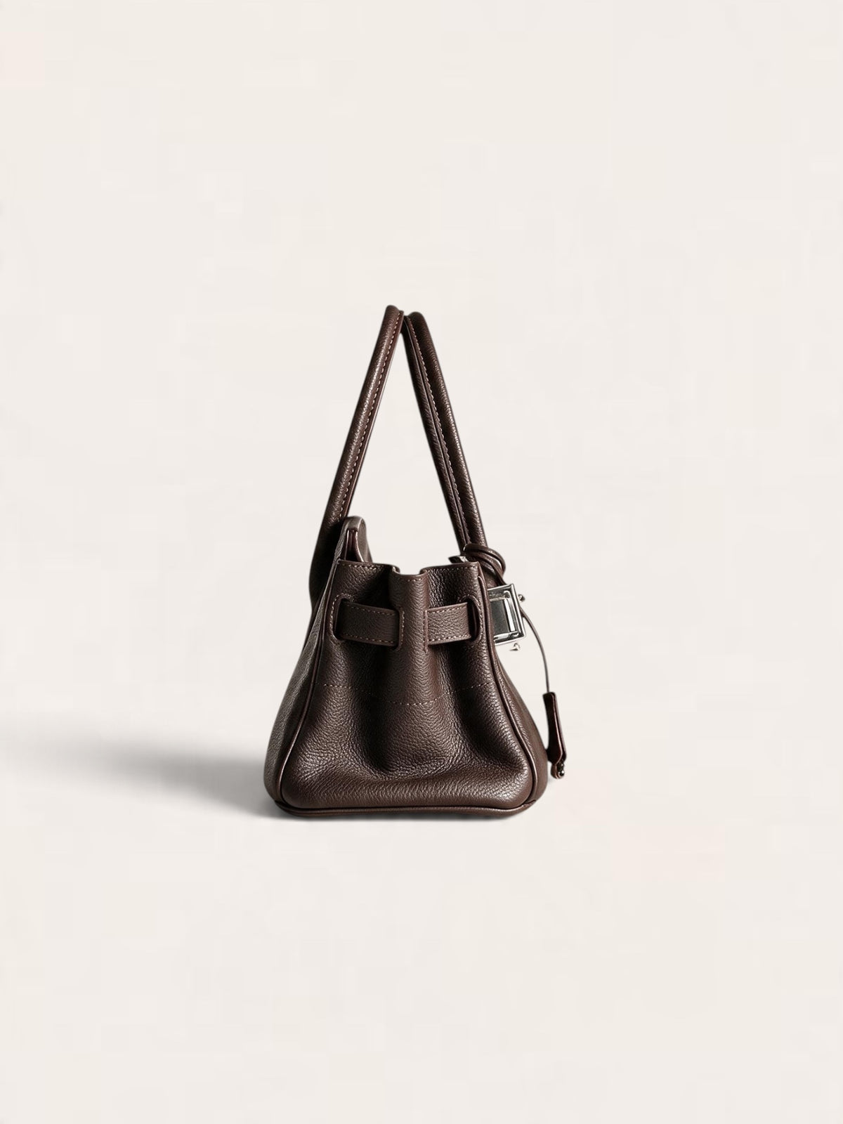 The Legacy — brown Top-Grain Togo Leather Shoulder Bag