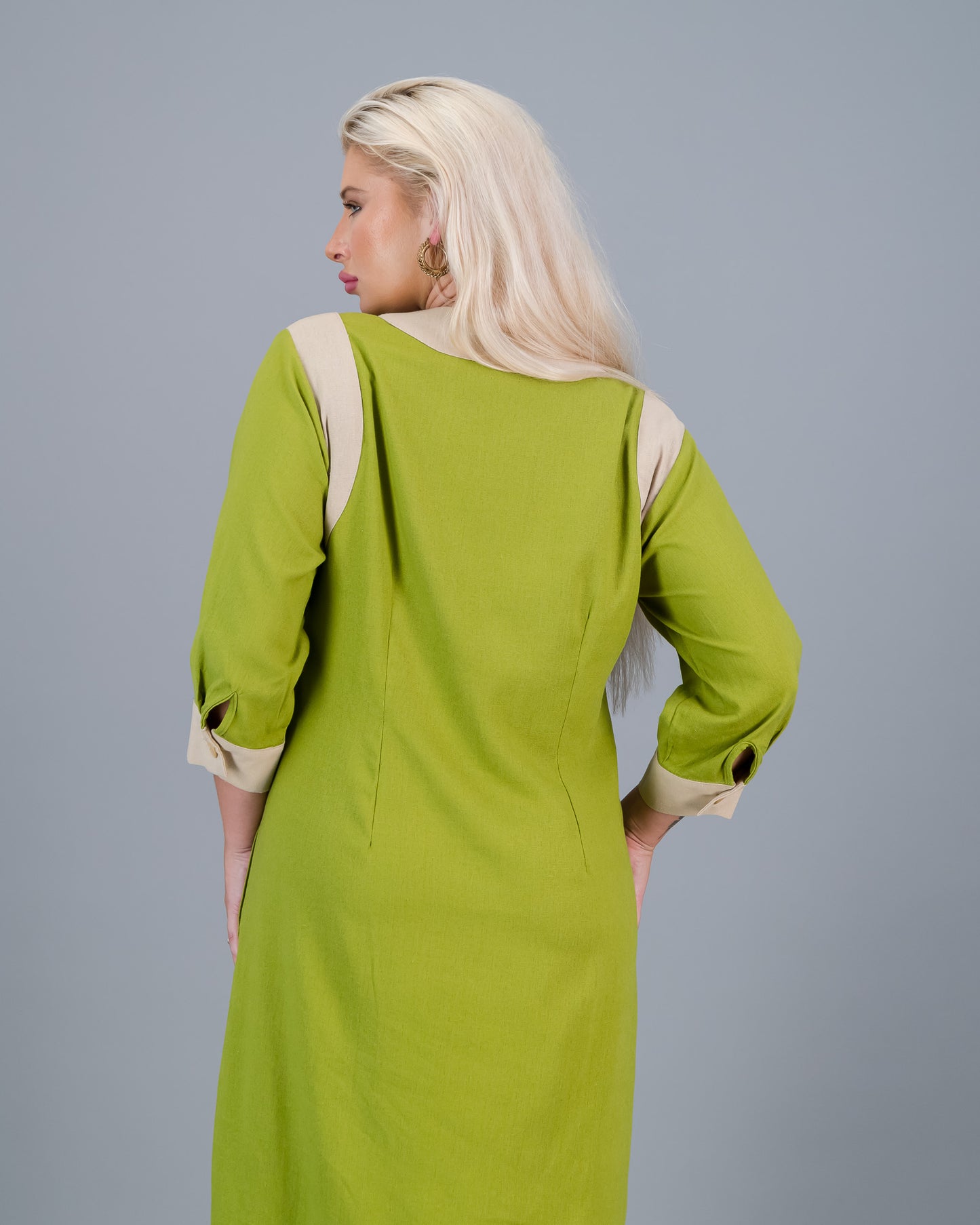 DEMI  -  chartreuse and stone