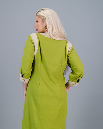 DEMI  -  chartreuse and stone