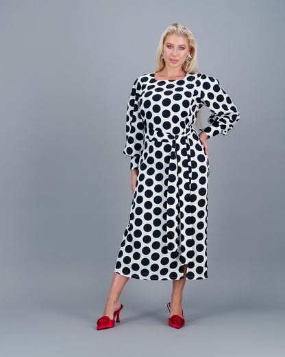 SAMANTHA LS-  dark navy and white