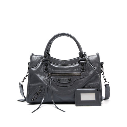 ETERNAL L— Luxury Treated Genuine Leather city top handle Handbag