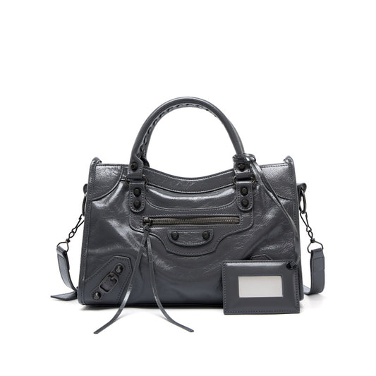 ETERNAL L— Luxury Treated Genuine Leather city top handle Handbag