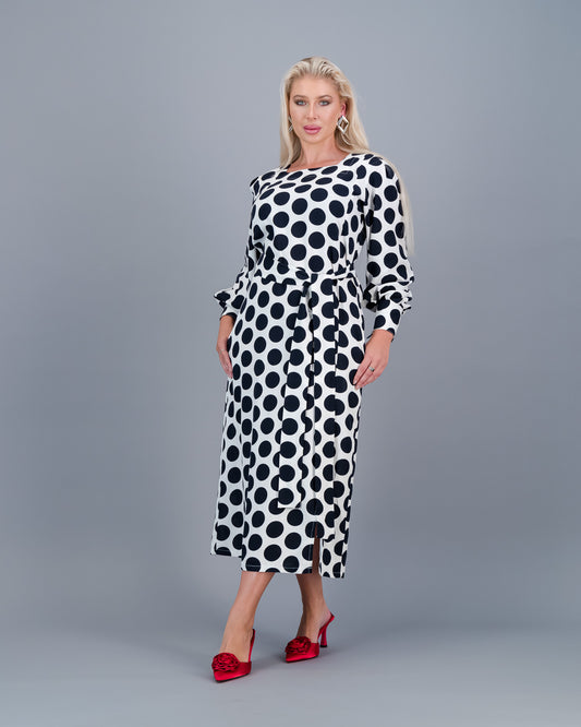 SAMANTHA LS-  dark navy and white