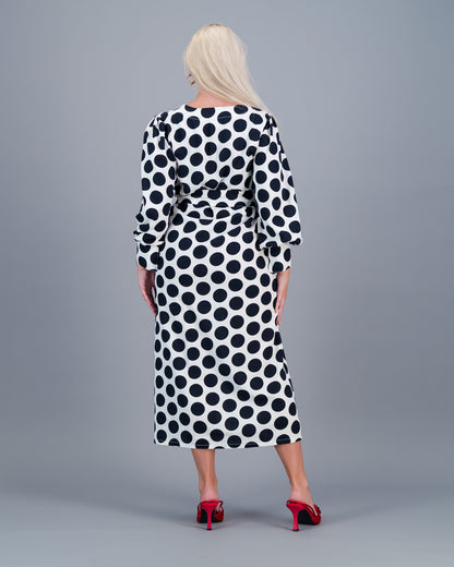 SAMANTHA LS-  dark navy and white
