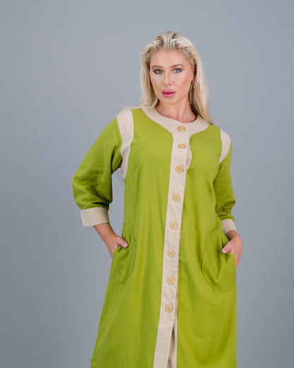 DEMI  -  chartreuse and stone