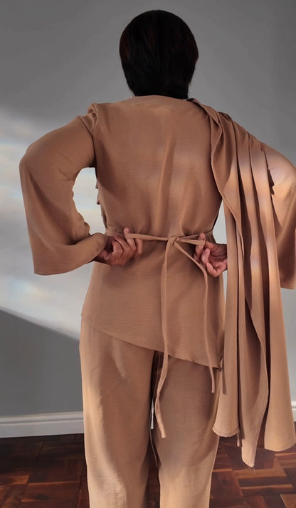 KELLY SET  - caramel beige