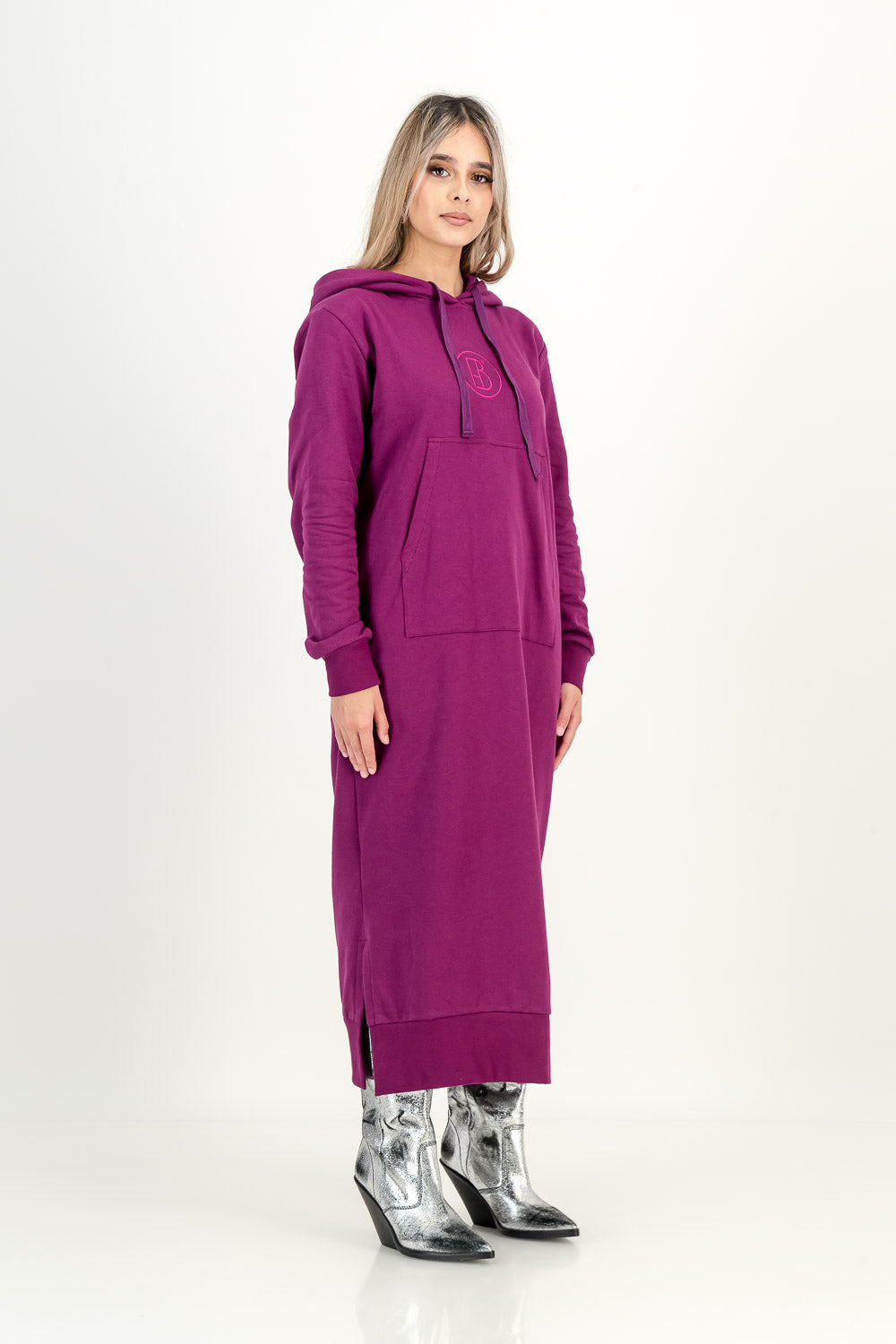 ROSETTA TRACK DRESS  - plum