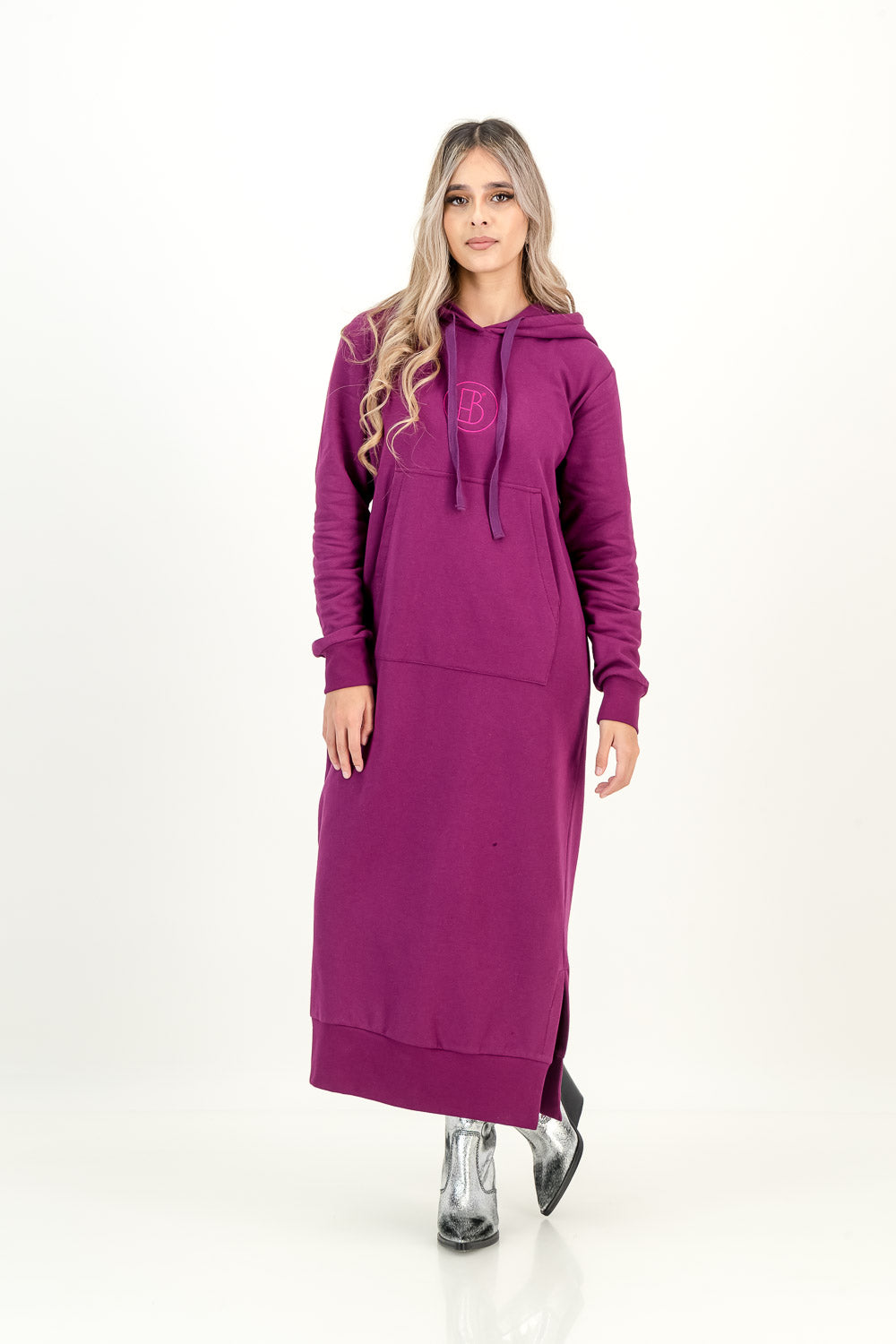 ROSETTA TRACK DRESS  - plum