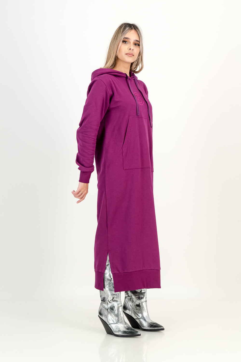 ROSETTA TRACK DRESS  - plum