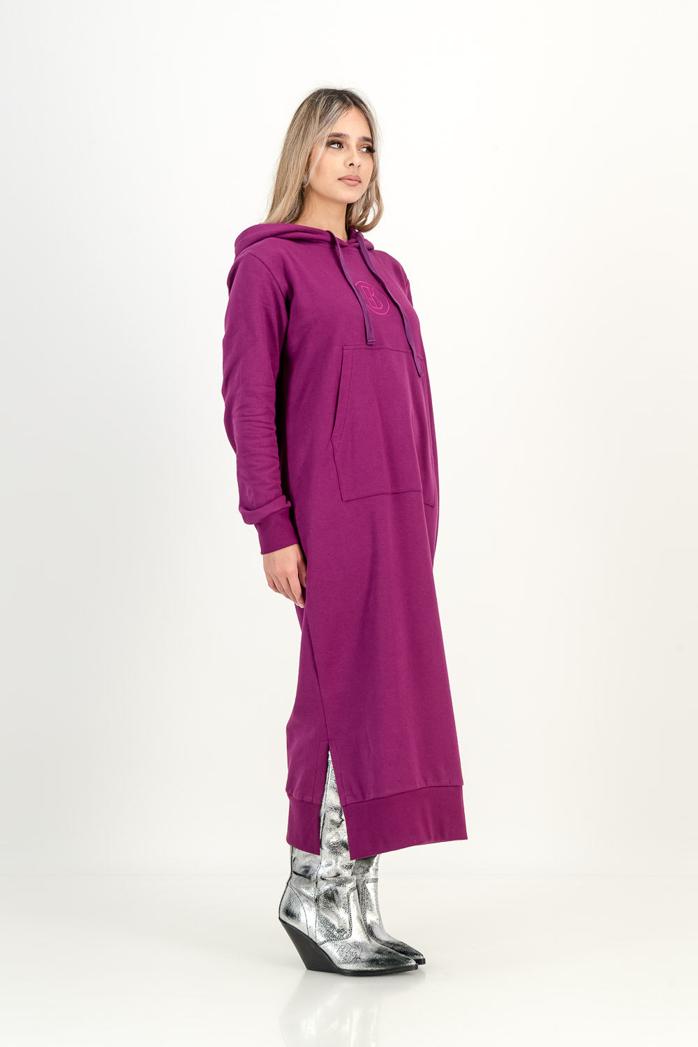 ROSETTA TRACK DRESS  - plum
