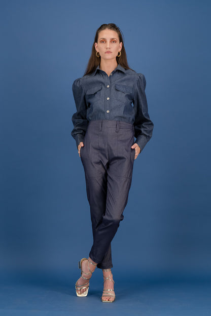 DL ALIA SHIRT   - dark wash
